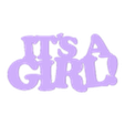 its_a_girl_sign.stl IT'S A GIRL SIGN WALL ART 2D