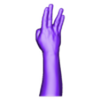 Vulcan salute thumb.stl human hand signs and gestures
