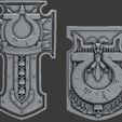 654789.png STL file Sci fi knight guard shields of the blade・3D print model to download