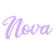 text.stl "Nova" Name Script Lightbox, Led lamp