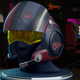 Render.png 3D file X-Wing pilot helmet (Poe Dameron) from Star Wars The Force Awakens・3D printing idea to download