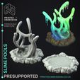 slime-pool-1.jpg Slime Pools - Scatter Terrain -  PRESUPPORTED - Illustrated and Stats - 32mm scale