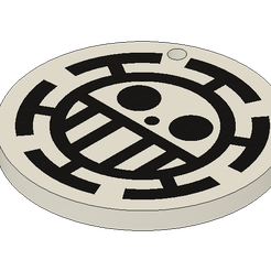 Trafalgar-D.-Water-Law-logo-1.png Fichier STL Porte-clés Trafalgar D. Loi sur l'eau / One Piece・Plan imprimable en 3D à télécharger