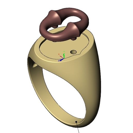 volume2.jpg Bone link insert signet ring US sizes 7to10 3D print model