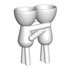 Enamorados_N7_Blanco_1.png Free STL file N° 7 VASE FLOWERPOT ROBERT IN LOVE・3D print object to download