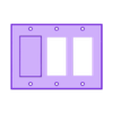 Rocker_Switch_Cover_3x.stl Rocker Switch Cover 3 switch 1 covered.
