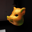 10b.png Animal Pig Face Mask - Animal Cosplay Helmet 3D print model