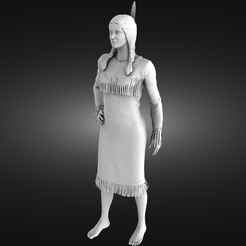 Indian-woman-render.png Файл STL Indian woman・3D модель для печати скачать