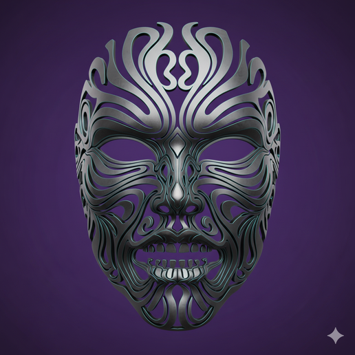 faceless mask STL, vampire mask STL, party mask STL, high detail mask STL, clown mask STL, breathable mask STL, knight mask STL, distorted face mask STL, anime style mask STL, tribal mask STL, creepy mask STL, FDM friendly mask STL, decorative mask STL, w