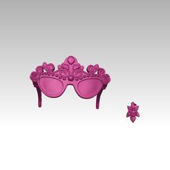 1b.jpg STL file Glasses and earrings - Briar Beauty・3D print object to download