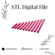 15.png Thin 5Sticks Cutter #1, Digital STL File, 2 Cutter Versions, Instant Download, STL file for 3D Printer, 10 sizes, 3mm wide