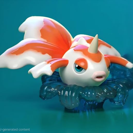 High Quality Goldeen Miniature - 3D Printable STL Model For Tabletop Gaming and Display