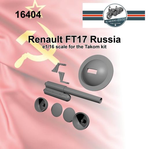 Russia FT17 Renault tank conversion 1/16 scale 3D model