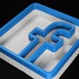 Facebook.jpg 3D Facebook Logo Tray