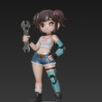 Screenshot-2025-12-01-225050.png 4 stl - SEXY MECHANIC GIRL + bonus - Cyberpunk Engineer - Full Body STL - Manga Style