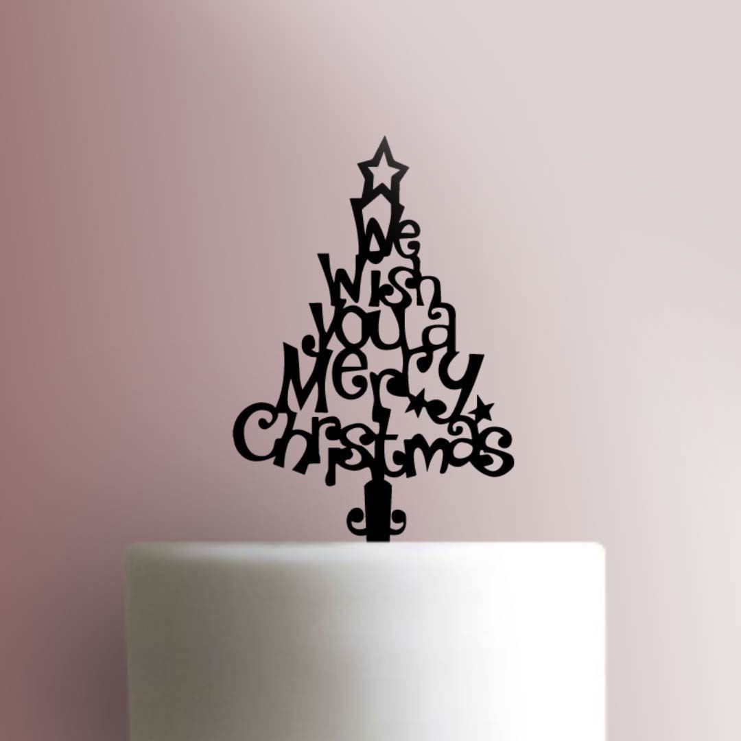 Download STL file Merry christmas cake topper • 3D print object ・ Cults