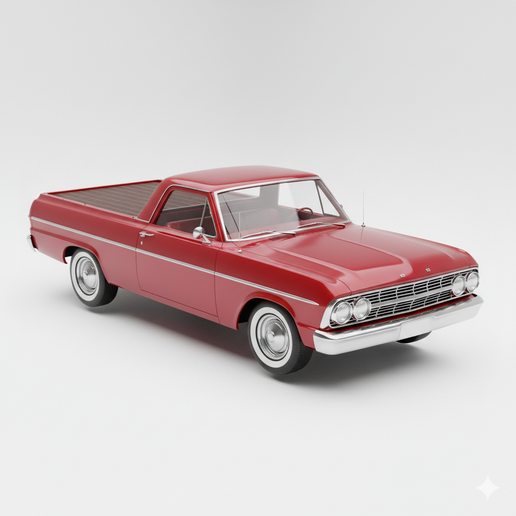 Ford Ranchero pickup, car model, car, SUV, automobile, JDM, car 3D, hypercar, sports car, vintage car, diorama, vehicle, garage, supercar, car STL, drift car, muscle car, truck, classic car, race car