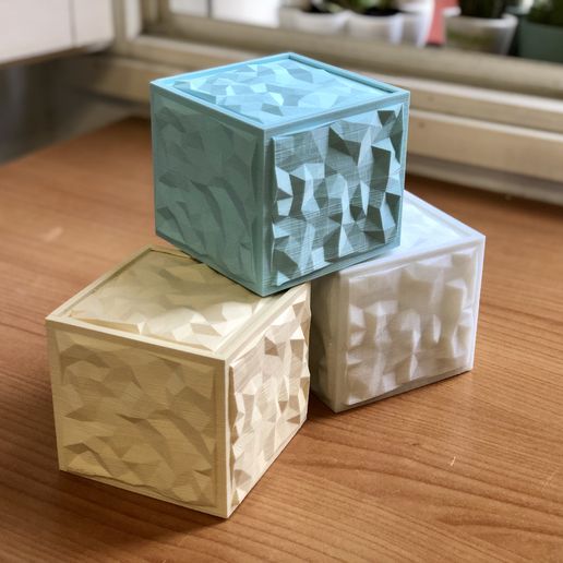 Low poly box with sliding cover 3D model