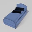 T.jpg single bed,Mattress and 2 Pillows