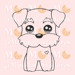 4.png STL file KAWAII DOGGY CUTTER AND STAMP・Model to download and 3D print