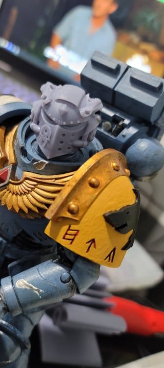 Pennello Per Warhammer 40K - Casco Primaris - Spazzola Per Risciacquo E Acqua