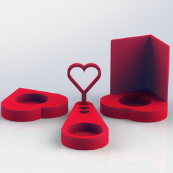 Valenset2.png Файл STL Набор свечей "Валентинка・Модель 3D-принтера для скачивания