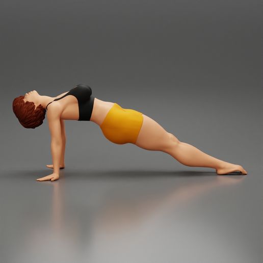 65.jpg 3D file Woman Yoga Model Purvottanasana Reverse Tabletop Pose 3D Print Model・Design to download and 3D print, 3DGeshaft