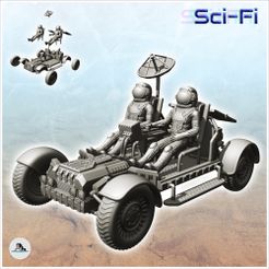 1-PREM.jpg Archivo STL Rover de exploración planetaria con dos astronautas (2) - Futuro Sci-Fi SF Post apocalíptico Tabletop Scifi・Objeto para impresora 3D para descargar