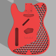 red.png Custom Fender Telecaster Hexagon Design Pattern Left Handed