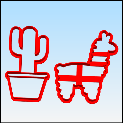 cactus & called cookie cutter - 3D model önizlemesi