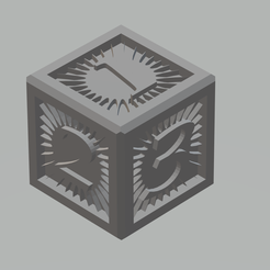 dice_sun.png Бесплатный STL файл Фантазийные кубики 6 - солнце・3D-печатный объект для загрузки, drakvlk