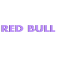 redbulllogotext.stl Red bull logo with pedestal 3d printable 3D print model