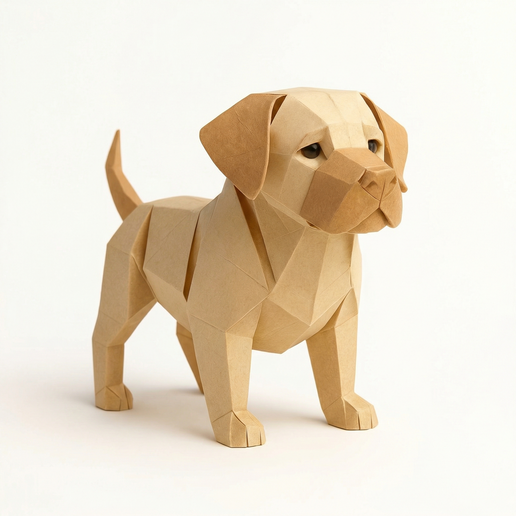 Low Poly Labrador Dog — Resin Optimized — 12cm