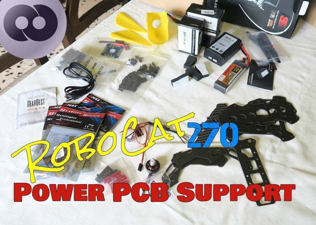 Free STL file Power PCB Support RoboCat 270mm / Quadcopter Drone・3D ...