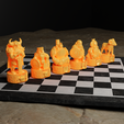 2.png Dwarf Knight Figure Chess Set Hobbit Character Chess Pieces