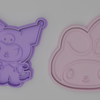 Kuromi-and-My-melody.png Set X12 Cookie Cutters Hello Kitty Sanrio