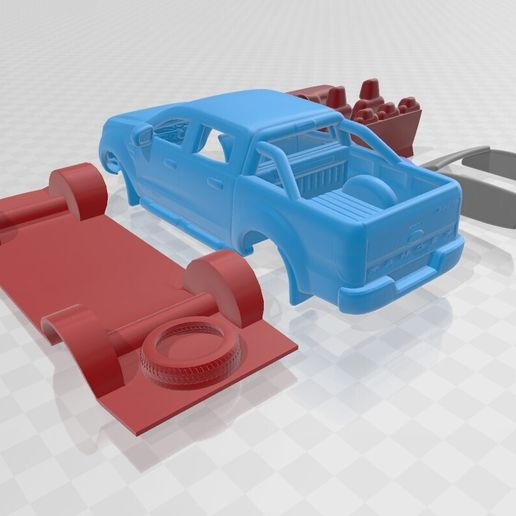 🚙 Ford Ranger Double Cab 2011 – STL Truck Model with Separate Parts・ 3D ...