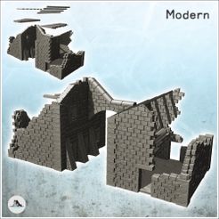 1-PREM-B35.jpg Archivo STL Edificio de piedra en ruinas con arco y marco (35) - Segunda Guerra Mundial Segunda Guerra Mundial Campaña del Oeste EE.UU. Reino Unido Alemania・Diseño de impresión en 3D para descargar