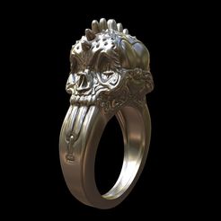 Punk rings by mwopus - 3D model - Sketchfab20180119-005874.jpg STL-Datei Punk rings・3D-druckbares Modell zum Herunterladen