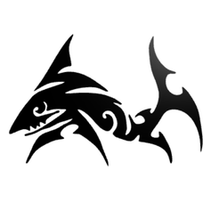 Näyttökuva-2022-01-08-151238.png Fichier STL Art mural requin・Objet pour impression 3D à télécharger