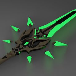 Primodial-1.jpg Archivo STL Primodial Jade - accesorio de cosplay inspirado・Plan para descargar y imprimir en 3D
