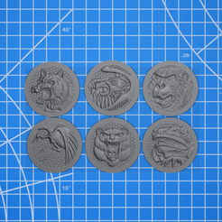 Schermafbeelding-2023-06-01-172503.png STL file Power Rangers Ninjetti Power Coins・3D printable model to download