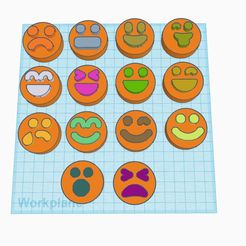 Capture.jpg STL file 14 Smiley Emojis for Play-Doh, Clay or Cakes etc...・3D printer model to download, HostagePotatoChips