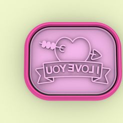 67.jpg STL file cortador de galletas I LOVE YOU - cookie cutter I LOVE YOU・3D printable model to download