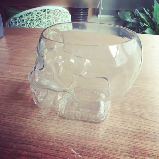 Crystal Skull Head Vodka Bottle