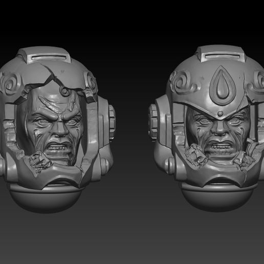 🎲 destroyed helmets・Free OBJ File for 3D printing・Cults
