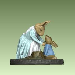 1.jpg STL file Peter Rabbit diorama・3D printable model to download