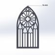 76 mm Gothic windows 2 PCS