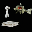 Bass-trophy-27.png Largemouth Bass / Micropterus salmoides fish in motion trophy statue detailed texture for 3d printing