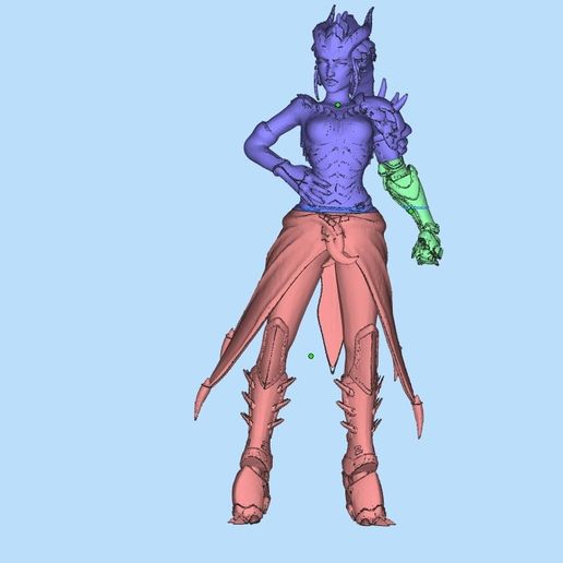Symmetra demon (Dragon) skin cuted and fixed for print 3D model